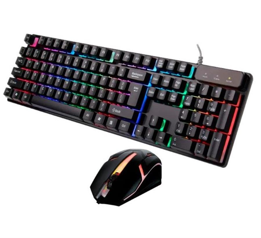 TECLADO Y MOUSE CON LUCES AOAS M-300 [117]