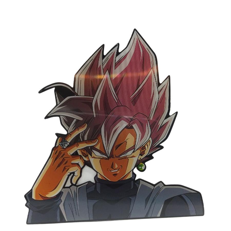 STICKER HOLOGRÁFICO GOKU DIOS ROJO [13 cm]