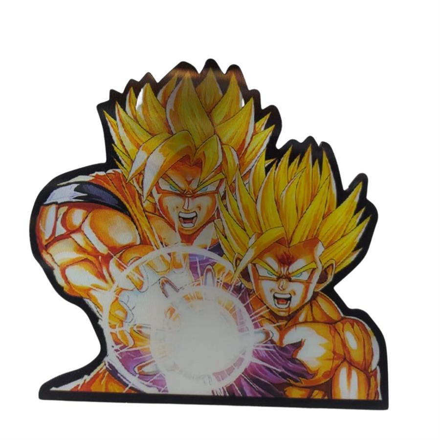 STICKER HOLOGRÁFICO GOKU Y GOHAN [13 cm]