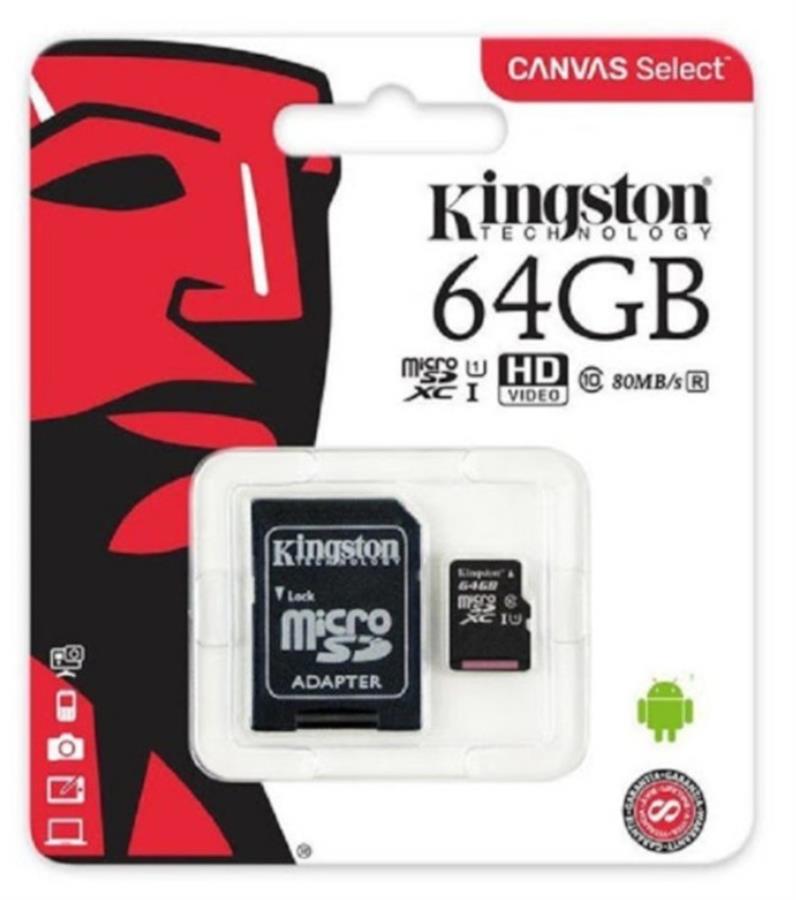 MEMORIA MICROSD KINGSTON SDCS2 64GB [309]