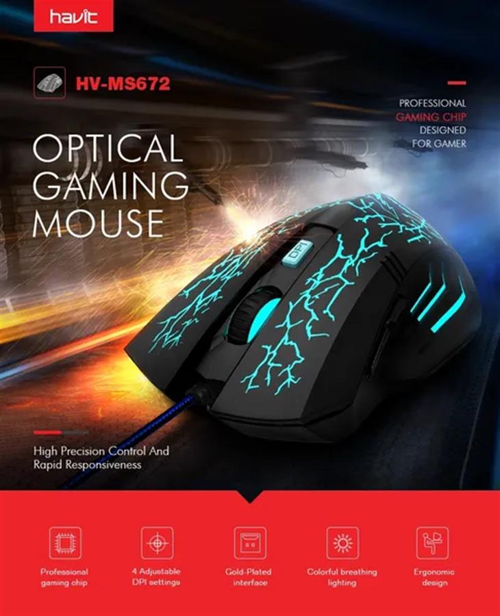 MOUSE HAVIT HV-MS672, 6 teclas [578]