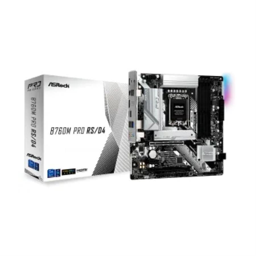 MBO ASROCK B760M PRO RS/D4 WIFI 12-13GEN LGA1700 HDMI-DP 4XDDR4 13U 4SATA3 PCIE2X16-1X1 M.2 MICROATX