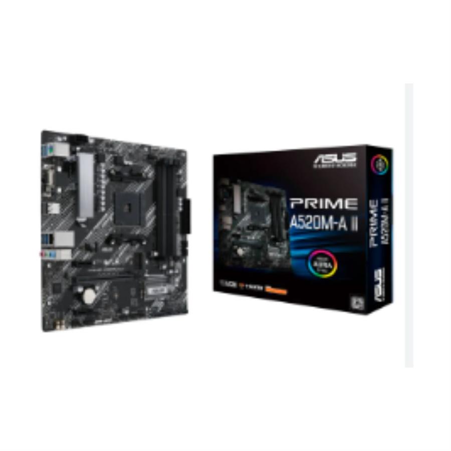 MBO ASUS PRIME A520M-AII RYZEN AM4. 2XDDR4 D-SUB HDMI DP M.2 USB3.2 4PCIE RGB LIGHTING MIC-ATX