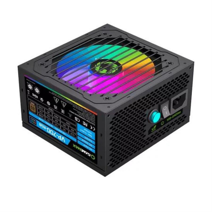 GAMEMAX VP-700 RGB CERTIFICADA 80+ BRONZE / CON VENTILADOR 12CM ULTRA SILENCIOSO / 700 WATTS