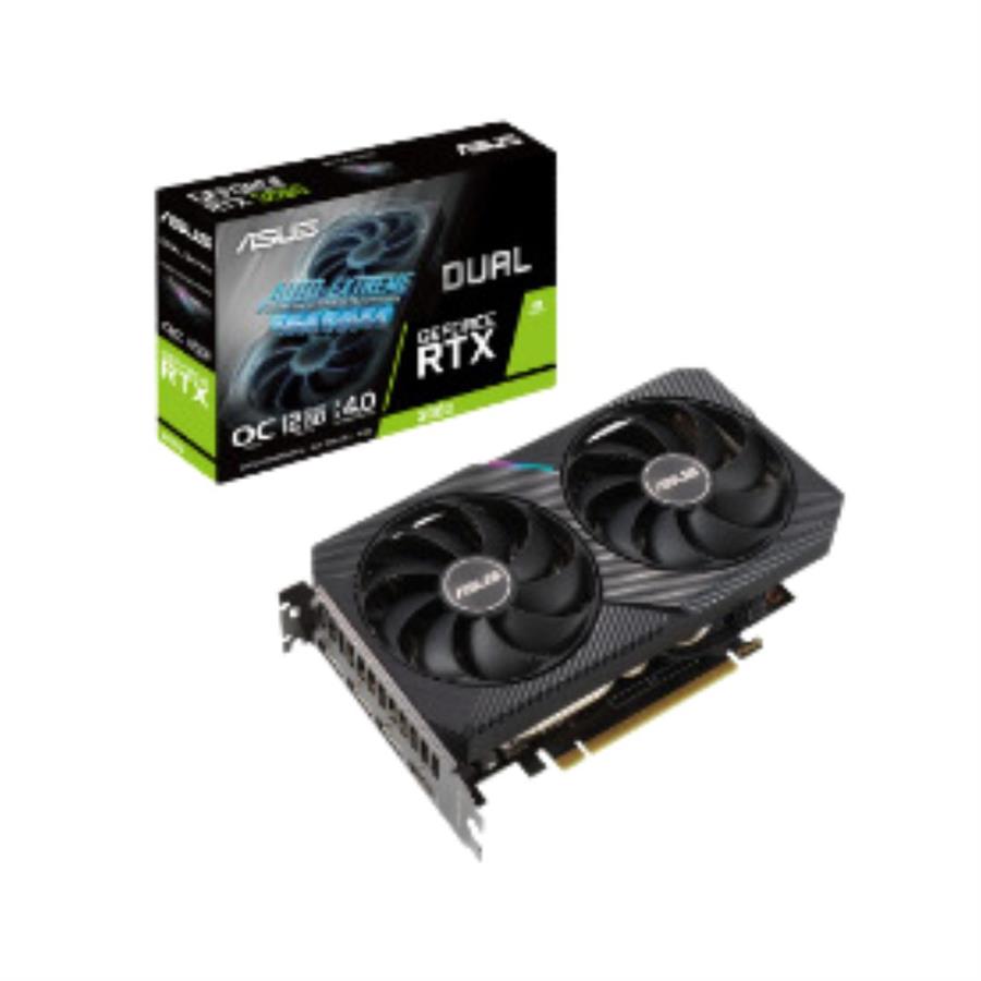 TARJETA DE VIDEO ASUS DUAL RTX-3060-O12G 12GB V2 GDDR6 HDMI 3DP 2VENT. PCIE 4.0