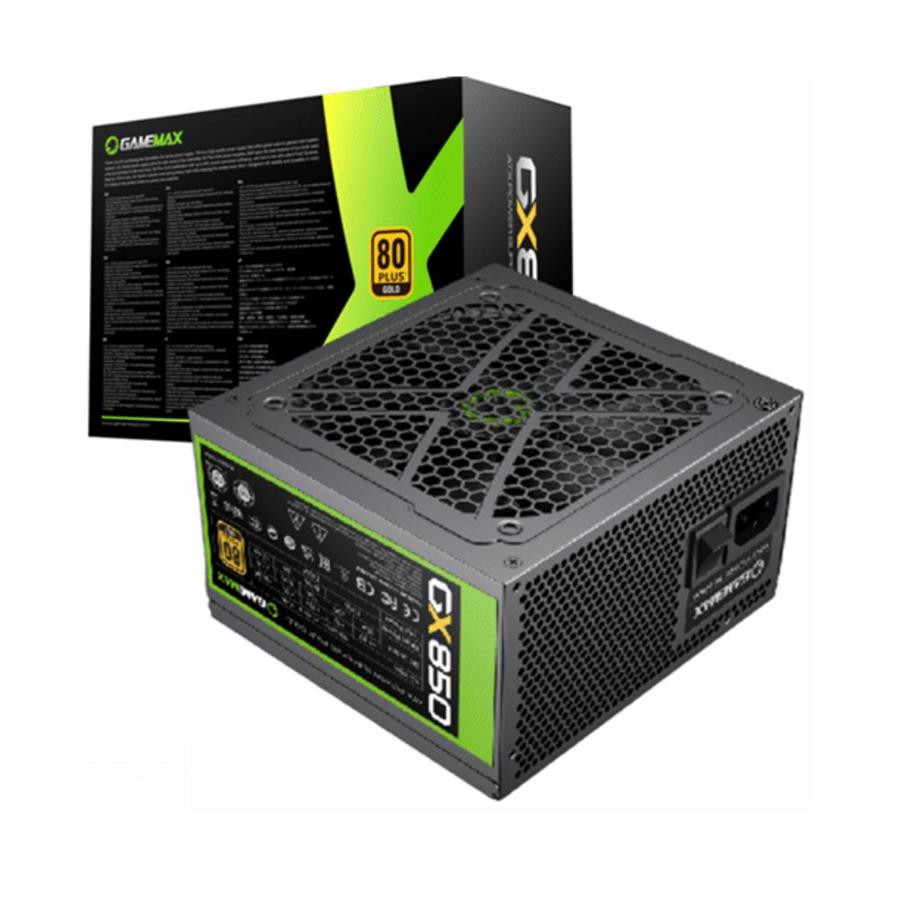 GAMEMAX GX-850 CERTIFICADA 90+ GOLD MODULAR / CON VENTILADOR AUTOMATICO 12CM ULTRA SILENCIOSO / 850 WATTS