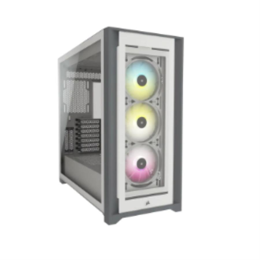 CASE CORSAIR ATX ICUE 5000X RGB QL EDITION TEMPERED GLAS MID-TOWER CASE N-PS BLANCO