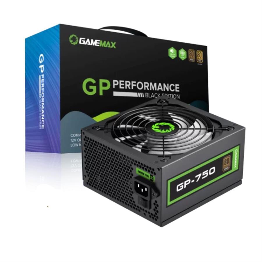 GAMEMAX GP-750 CERTIFICADA 80+ BRONZE / CON VENTILADOR 14CM ULTRA SILENCIOSO / 750 WATTS