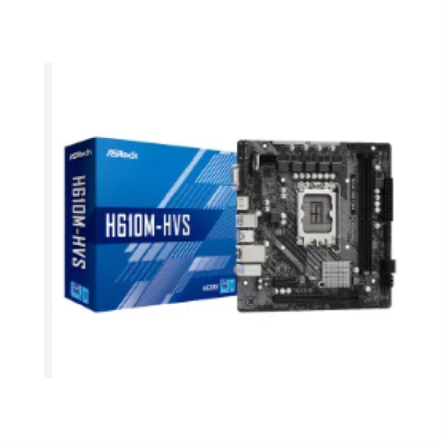 MBO ASROCK H610M-HVS 12GEN LGA1700 2XDDR4 VGA HDMI 10USB M.2 PCIE 4.0 MICROATX