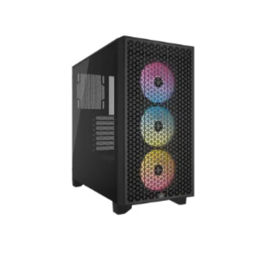 CASE CORSAIR ATX 3000D RGB AIRFLOW TEMPERED GLAS  MID-TOWER CASE N-PS 3VEN NEGRO