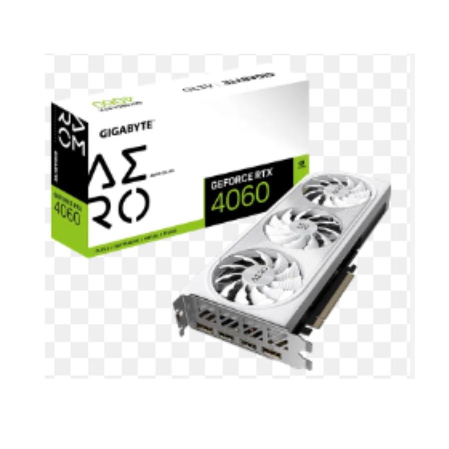 TARJETA DE VIDEO GIGABYTE RTX-4060 AERO OC 8GB GDDR6 128BIT 2HDMI 2DP 3VENT. PCIE 4.0