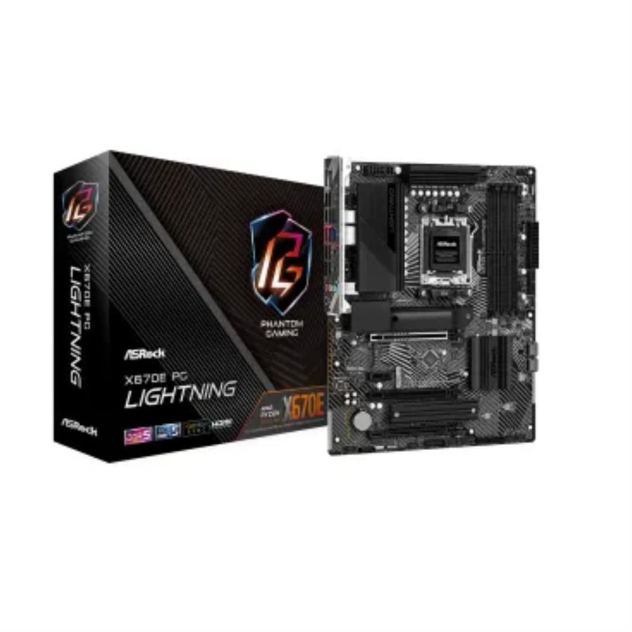 MBO ASROCK X670E PG LIGHTNING AMD5 HDMI-DP 4XDDR5 11USB 4SATA3 PCIE3X16-1X1 M.2 ATX