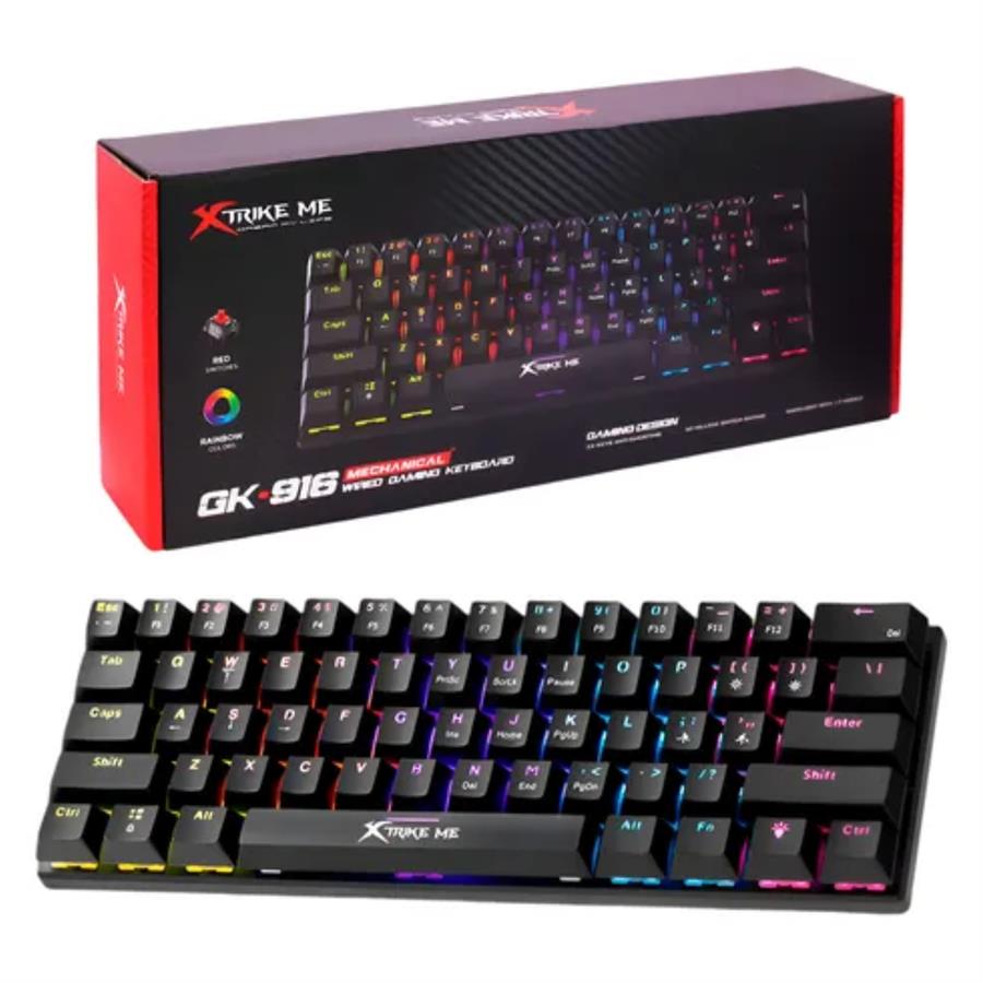 TECLADO MECANICO RGB XTRIKE ME GK-916 [3431]