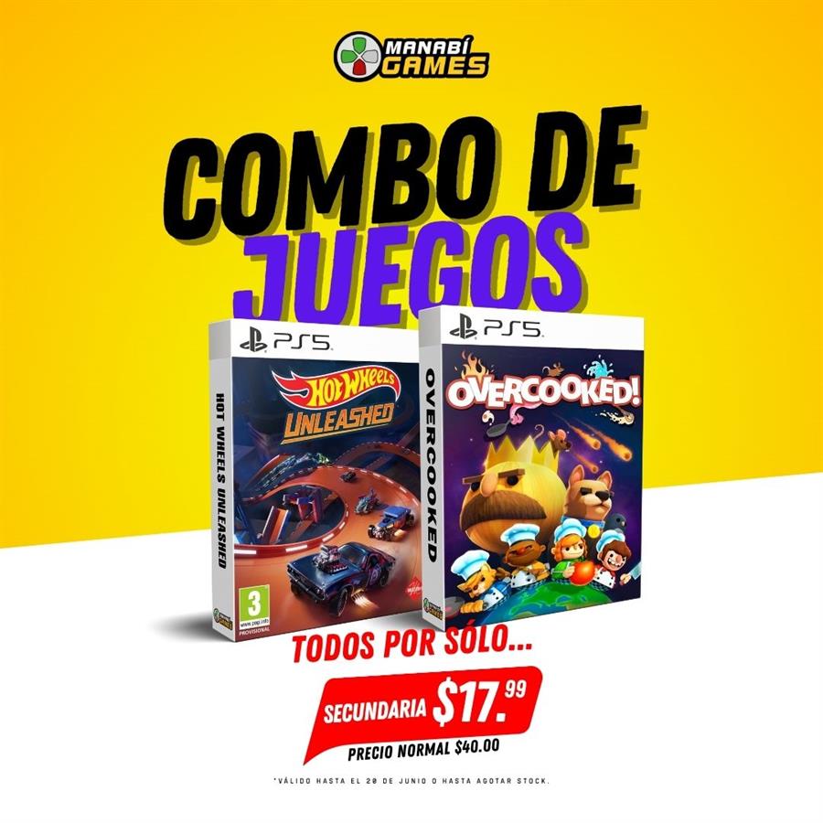 COMBO: HOTWHEELS UNLEASHED + OVERCOOKED PS5 SECUNDARIA